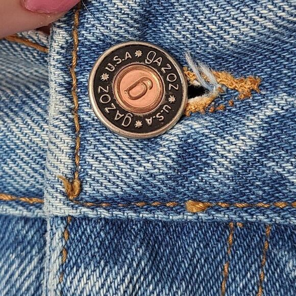 Gazoz Womens Blue Denim Cotton High Waisted Vintage Jean Shorts Size 11 - Picture 4 of 8